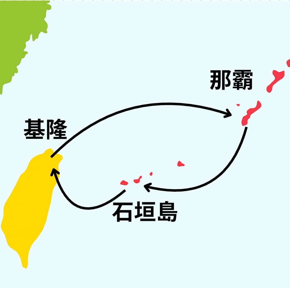 行程-基隆沖繩石垣島5天行程